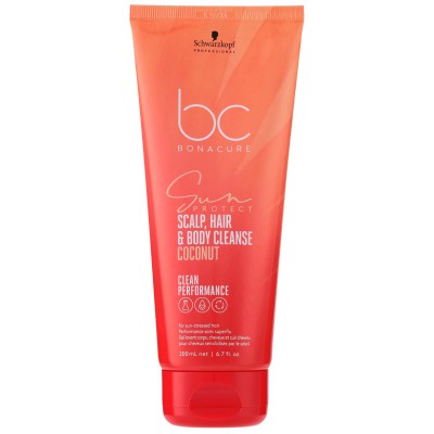 Schwarzkopf Professional BC Bonacure Sun Protect Scalp, Hair & Body Cleanse Coconut 200 ml