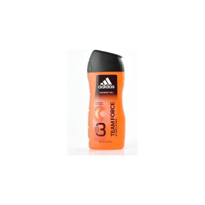 Adidas Team Force Shower Gel Body Hair Face - 3 in 1 shower gel for men 400ml