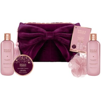 Baylis & Harding Body Care Set in Velvet Bag ( Wild Cherry & Vanilla ) - Dárková sada v sametové taštičce ( 4 ks )