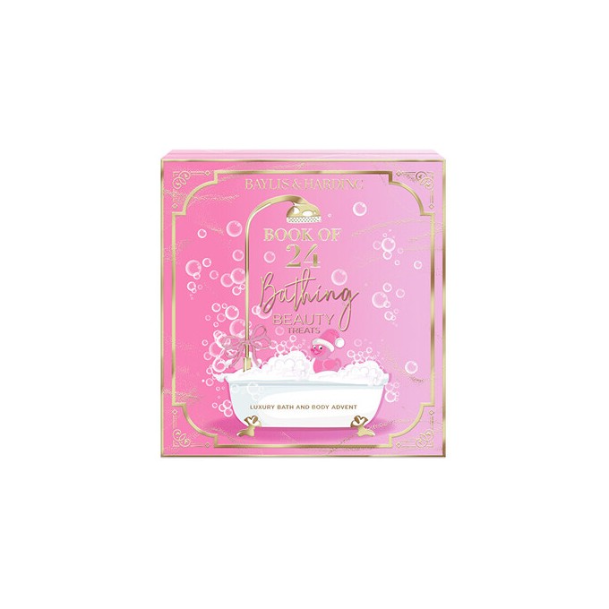 Baylis & Harding Book of 24 Bathing Beauty Treats ( Jojoba, Vanilla & Almond Oil ) - Adventní kalendář ( 24 ks )