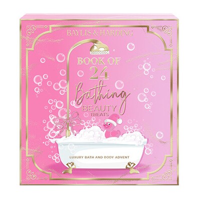 Baylis & Harding Book of 24 Bathing Beauty Treats ( Jojoba, Vanilla & Almond Oil ) - Adventní kalendář ( 24 ks )