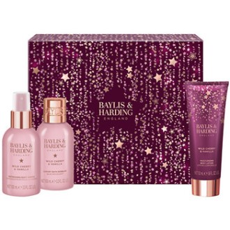 Baylis & Harding Luxury Body Care Set ( Wild Cherry & Vanilla ) - Dárková sada péče o tělo ( 3 ks )