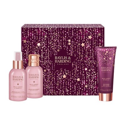 Baylis & Harding Luxury Body Care Set ( Wild Cherry & Vanilla ) - Dárková sada péče o tělo ( 3 ks )
