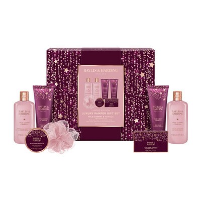 Baylis & Harding Luxury Pamper Body Care Gift Set ( Wild Cherry & Vanilla ) - Dárková sada péče o tělo ( 7 ks )