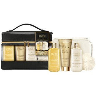 Baylis & Harding Luxury Vanity Bag Set ( Mandarinka & Grapefruit ) - Dárková sada péče o tělo v toaletní taštičce ( 5 ks )