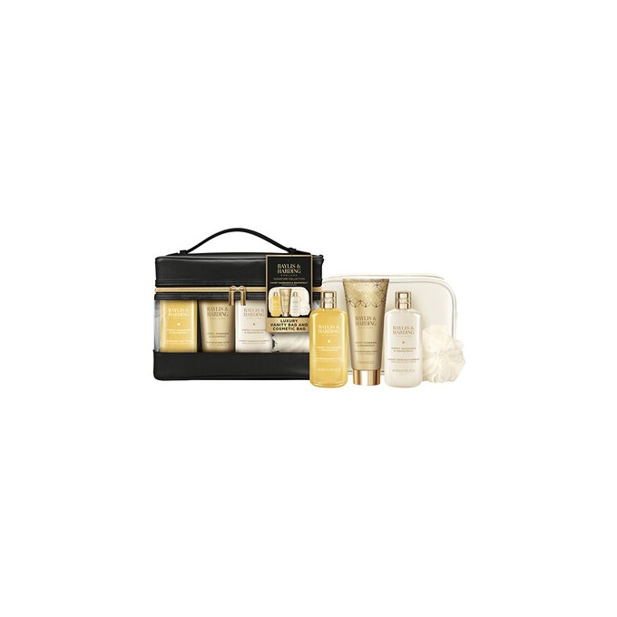 Baylis & Harding Luxury Vanity Bag Set ( Mandarinka & Grapefruit ) - Dárková sada péče o tělo v toaletní taštičce ( 5 ks )