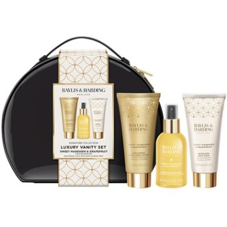 Baylis & Harding Luxury Vanity Body Care Set with Bag ( Mandarinka & Grapefruit ) - Dárková sada tělových produktů ( 3 ks )