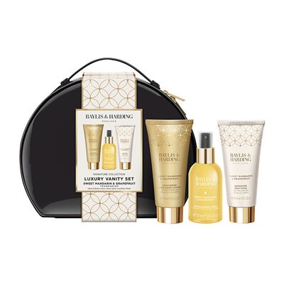 Baylis & Harding Luxury Vanity Body Care Set with Bag ( Mandarinka & Grapefruit ) - Dárková sada tělových produktů ( 3 ks )