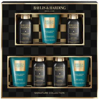 Baylis & Harding Men Body & Hair Care Gift Box ( Black Pepper & Ginseng ) - Dárková sada tělové péče ( 7 ks )