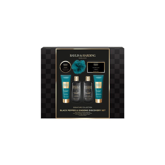 Baylis & Harding Men Gift Collection ( Black Pepper & Ginseng ) - Dárková sada péče o tělo ( 7 ks )