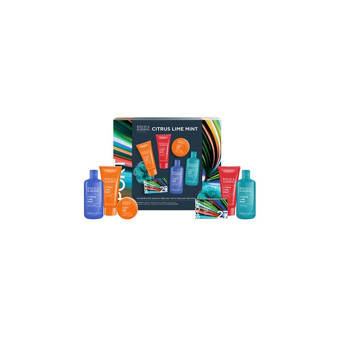 Baylis & Harding Men Invigorating Wash & Prep Set ( Citrus, Lime & Mint ) - Dárková sada péče o tělo ( 7 ks )
