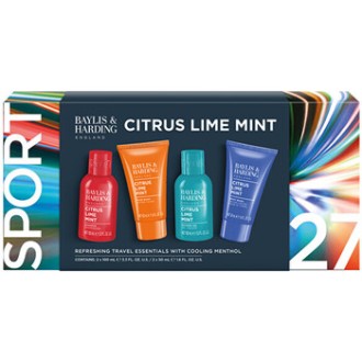 Baylis & Harding Men Refreshing Travel Set ( Citrus, Lime, Mint ) - Dárková sada péče o tělo a vlasy ( 4 ks )