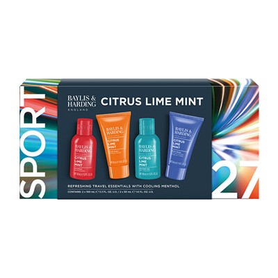 Baylis & Harding Men Refreshing Travel Set ( Citrus, Lime, Mint ) - Dárková sada péče o tělo a vlasy ( 4 ks )