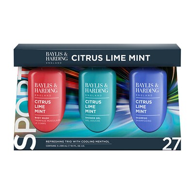 Baylis & Harding Men Refreshong Trio for Hair & Body ( Citrus, Lime & Mint ) - Dárková sada péče o tělo a vlasy ( 3 ks )