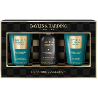 Baylis & Harding Men Shower Mini Set ( Black Pepper & Ginseng ) - Dárková mini sada péče o tělo ( 3 ks )