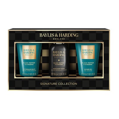 Baylis & Harding Men Shower Mini Set ( Black Pepper & Ginseng ) - Dárková mini sada péče o tělo ( 3 ks )