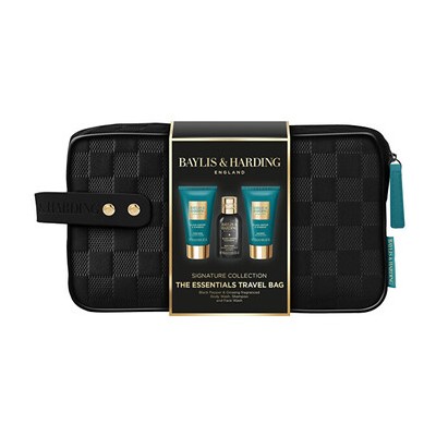 Baylis & Harding Men Shower Set with Bag ( Black Pepper & Ginseng ) - Dárková sada péče o tělo v taštičce ( 3 ks )
