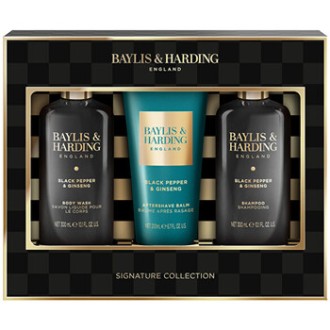 Baylis & Harding Men Shower Trio ( Black Pepper & Ginseng ) - Dárková sada péče o tělo ( 3 ks )