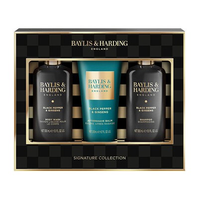 Baylis & Harding Men Shower Trio ( Black Pepper & Ginseng ) - Dárková sada péče o tělo ( 3 ks )