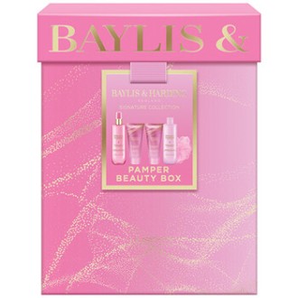 Baylis & Harding Pamper Beauty Box ( Jojoba, Vanilla & Almond Oil ) - Sada péče o tělo v dárkové krabičce ( 5 ks )