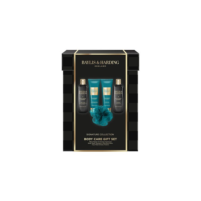 Baylis & Harding Signature Collection Body Care Gift Set ( Black Pepper & Ginseng ) - Dárkový box péče o tělo pro muže ( 5 ks )