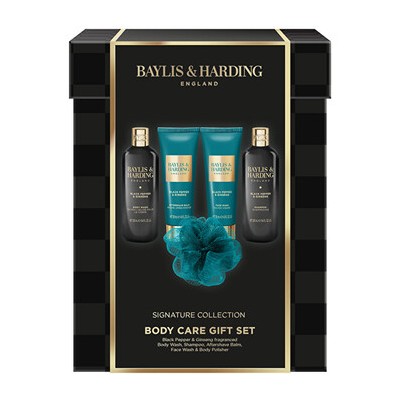 Baylis & Harding Signature Collection Body Care Gift Set ( Black Pepper & Ginseng ) - Dárkový box péče o tělo pro muže ( 5 ks )