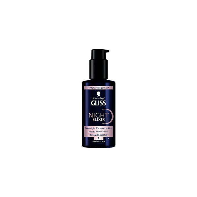 Schwarzkopf Professional Gliss Kur Night Elixir Overnight Reconstruction - Noční elixír 100ml