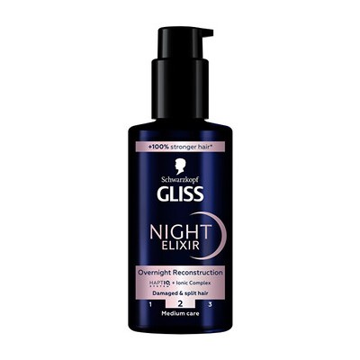 Schwarzkopf Professional Gliss Kur Night Elixir Overnight Reconstruction - Noční elixír 100ml