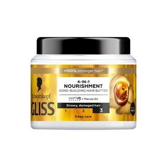 Schwarzkopf Professional Gliss Nourishment 4-in-1 Hair Butter - Vyživující maska pro roztřepené a poškozené vlasy 400ml