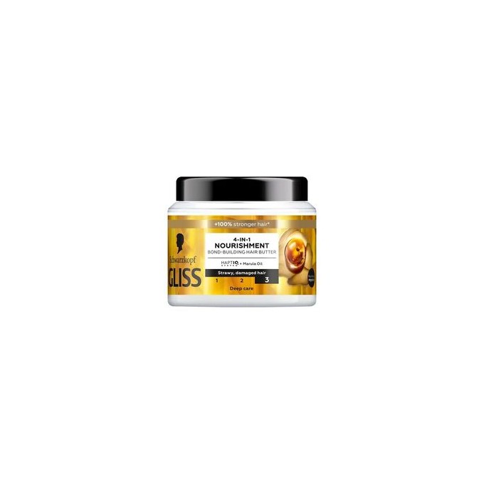 Schwarzkopf Professional Gliss Nourishment 4-in-1 Hair Butter - Vyživující maska pro roztřepené a poškozené vlasy 400ml