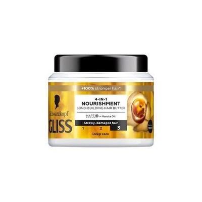 Schwarzkopf Professional Gliss Nourishment 4-in-1 Hair Butter - Vyživující maska pro roztřepené a poškozené vlasy 400ml