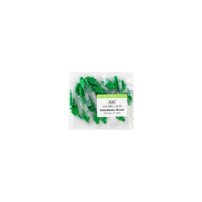 TePe Interdental Brush Normal (0.8 mm green 25 pcs) - Interdental brushes