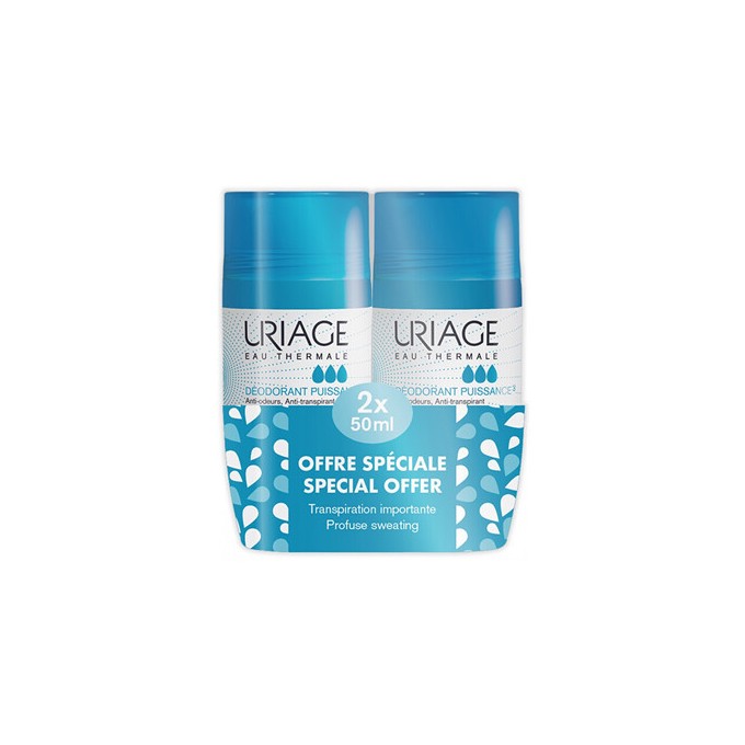 Uriage Power 3 Deodorant Duo - Sada kuličkových deodorantů