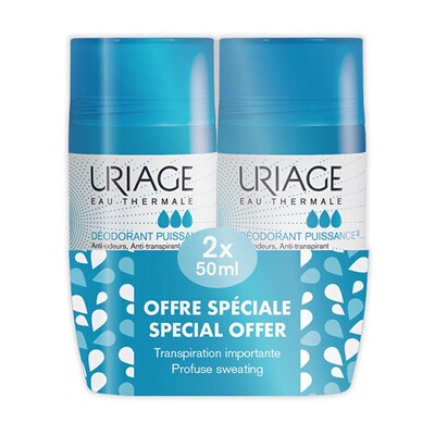 Uriage Power 3 Deodorant Duo - Sada kuličkových deodorantů