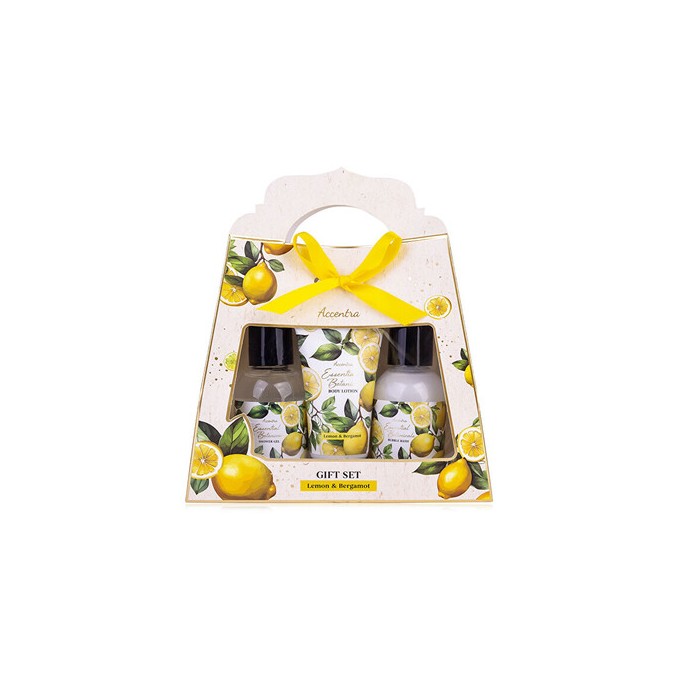 Accentra Lemon & Bergamot Essential Botanics Body Care Gift Box - Dárková sada do koupele