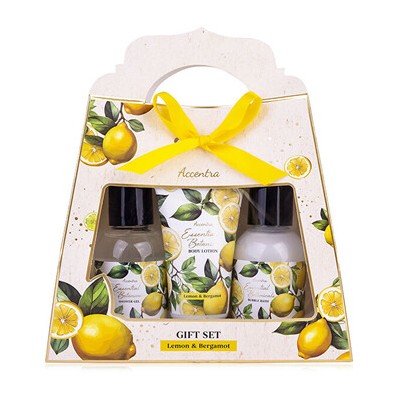 Accentra Lemon & Bergamot Essential Botanics Body Care Gift Box - Dárková sada do koupele