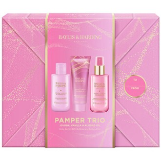 Baylis & Harding Body Care Trio ( Jojoba, Vanilla & Almond Oil ) - Dárková sada ( 3 ks )