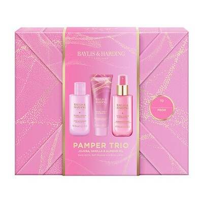 Baylis & Harding Body Care Trio ( Jojoba, Vanilla & Almond Oil ) - Dárková sada ( 3 ks )