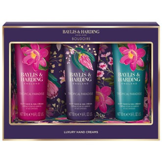 Baylis & Harding Boudoire Tropical Paradise Hand Cream Trio - Dárková sada krémů na ruce ( 3 ks )