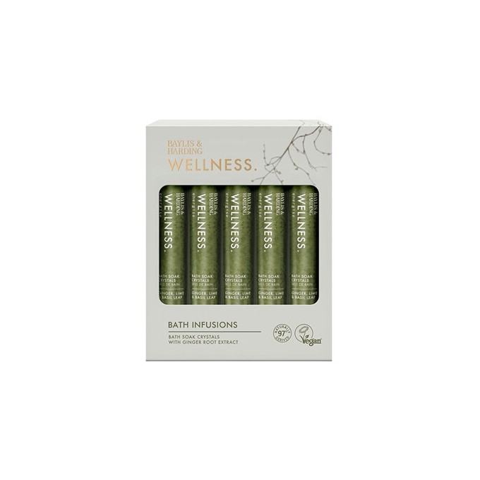 Baylis & Harding Ginger, Lime & Basil Bath Salts Set - Dárková sada solí do koupele ( 5 ks )
