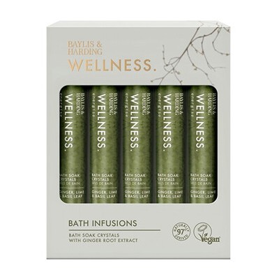 Baylis & Harding Ginger, Lime & Basil Bath Salts Set - Dárková sada solí do koupele ( 5 ks )