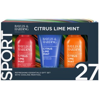 Baylis & Harding Men Shower Mini Set ( Citrus, Lime & Mint ) - Dárková mini sada péče o tělo ( 3 ks )