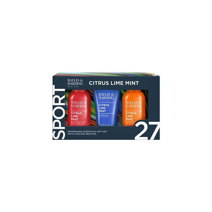 Baylis & Harding Men Shower Mini Set ( Citrus, Lime & Mint ) - Dárková mini sada péče o tělo ( 3 ks )