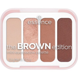 Essence Brown Mini Eyeshadow Palette - Mini paletka očních stínů 3,6 ml 0.0g
