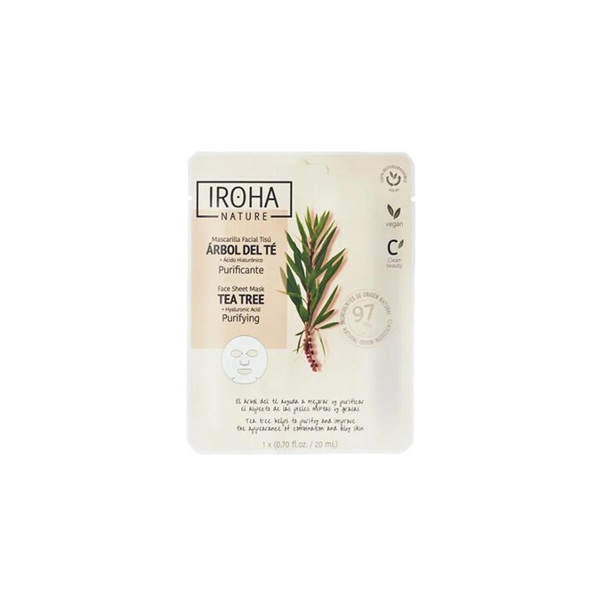 Iroha Tea Tree Purifying Face Sheet Mask - Plátýnková maska 20ml
