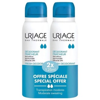 Uriage Fresh Deodorant Set - Sada osvěžujících deodorantů ve spreji 125ml