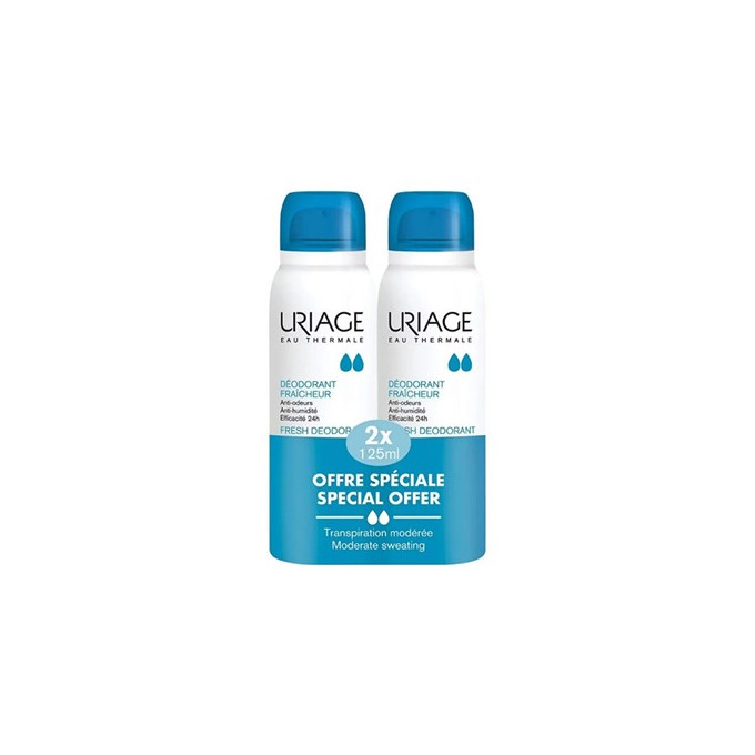 Uriage Fresh Deodorant Set - Sada osvěžujících deodorantů ve spreji 125ml
