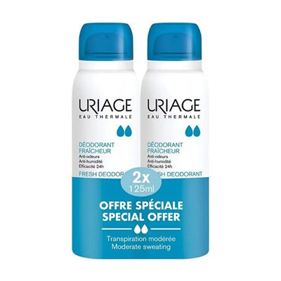 Uriage Fresh Deodorant Set - Sada osvěžujících deodorantů ve spreji 125ml