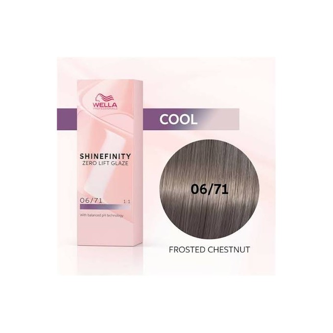 Wella Professional Shinefinity Zero Lift Glaze - plaukų dažai, 60 ml - 06/0 Natural Brandy