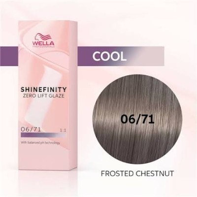 Wella Professional Shinefinity Zero Lift Glaze - plaukų dažai, 60 ml - 06/0 Natural Brandy